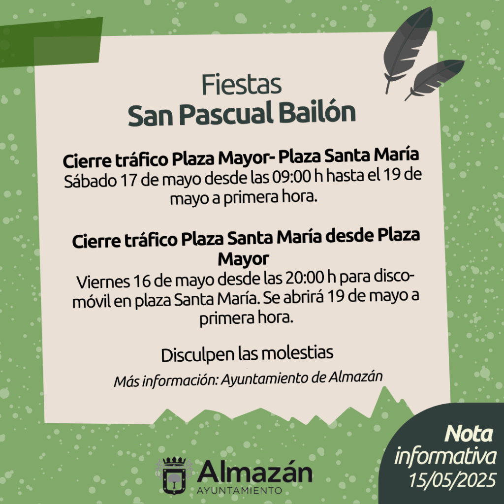 Tráfico vías fiestas locales