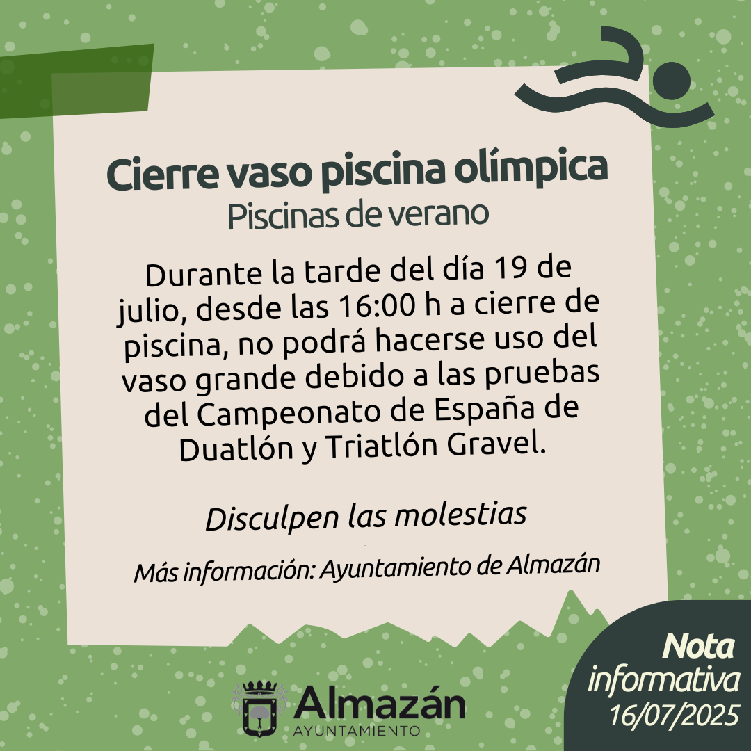 Cierre vaso piscina olímpica