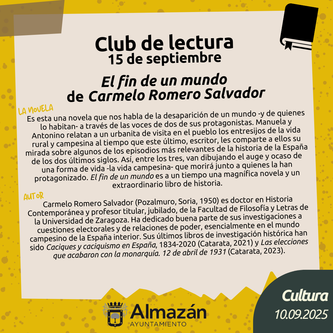 Club de lectura septiembre