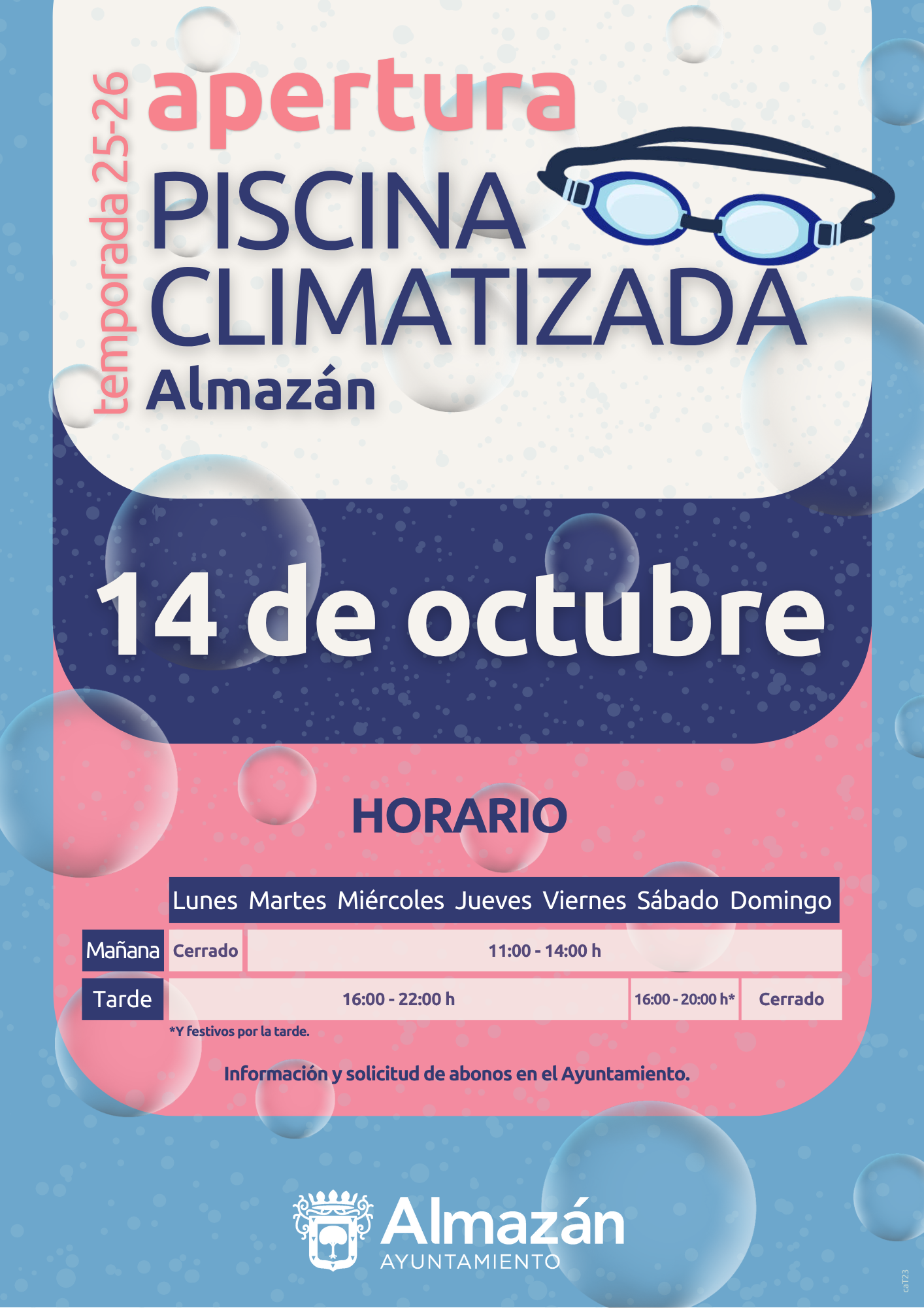 Apertura piscina climatizada