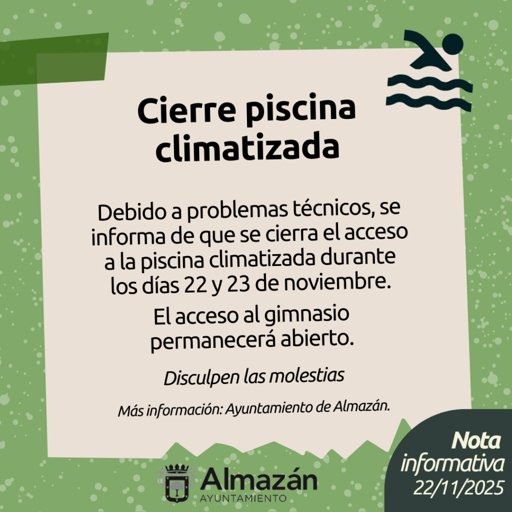 Cierre temporal piscina climatizada