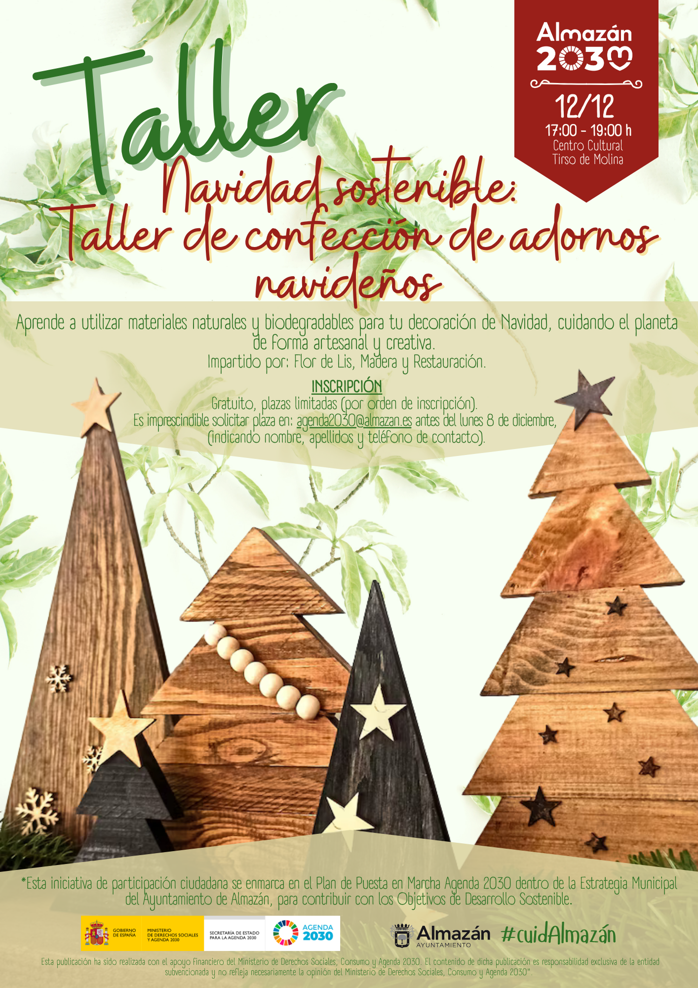 taller decoración navideña agenda2030