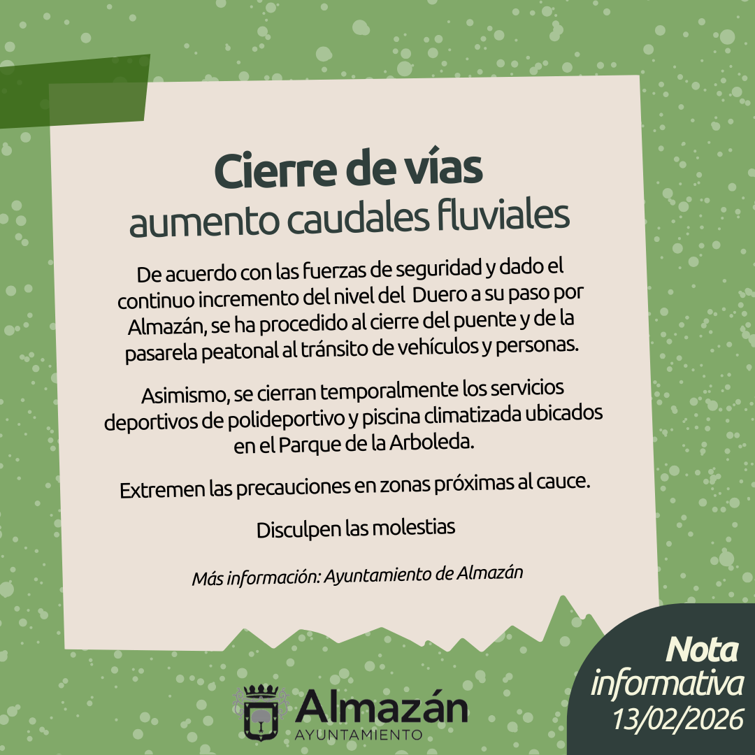 cierre vías por caudales fluviales