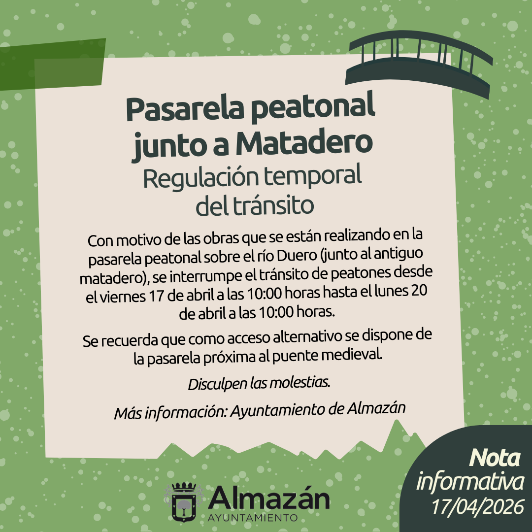 Cierre temporal pasarela Matadero