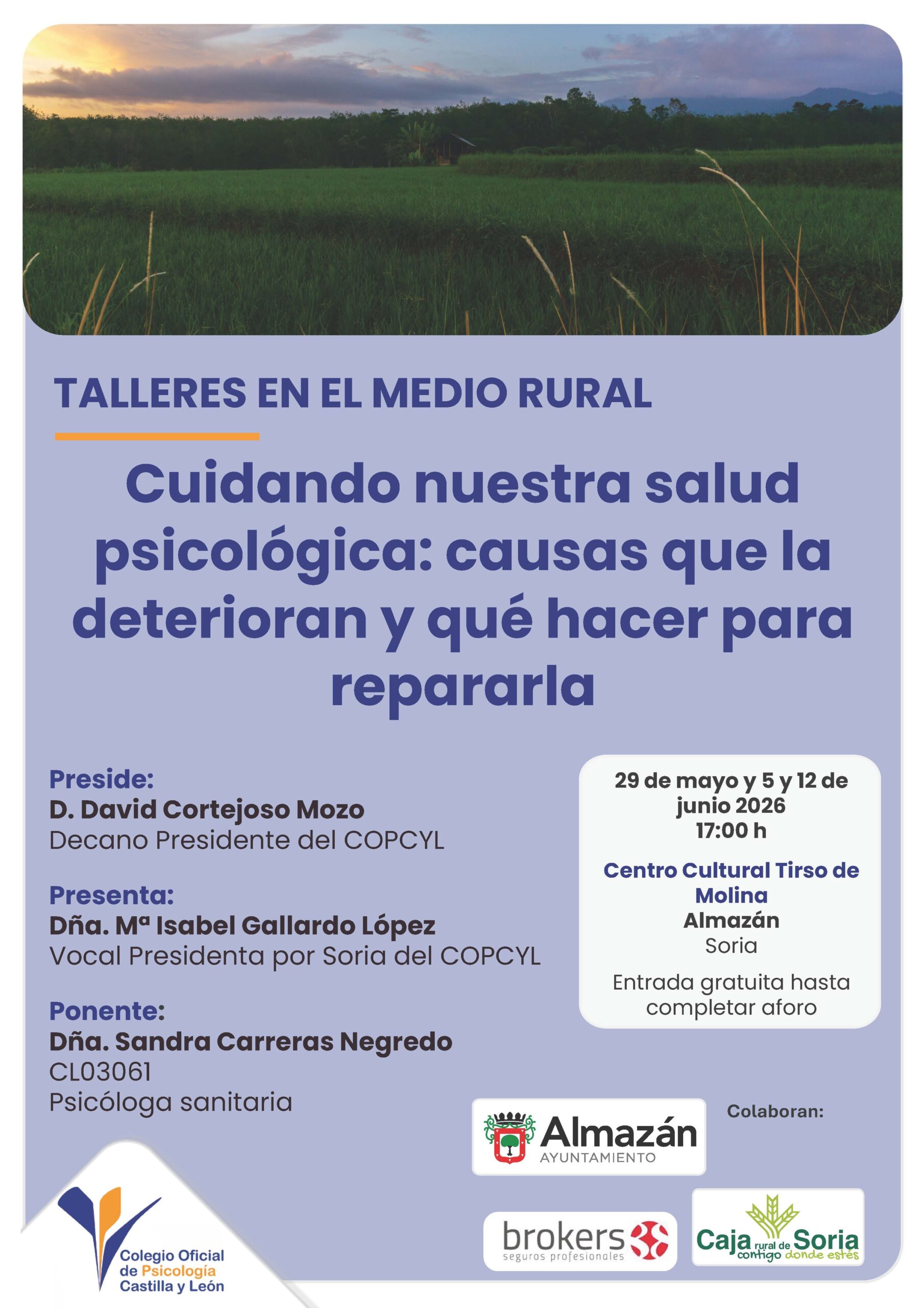 Talleres en el medio rural "Cuidando nuestra salud psicológica: causas ...