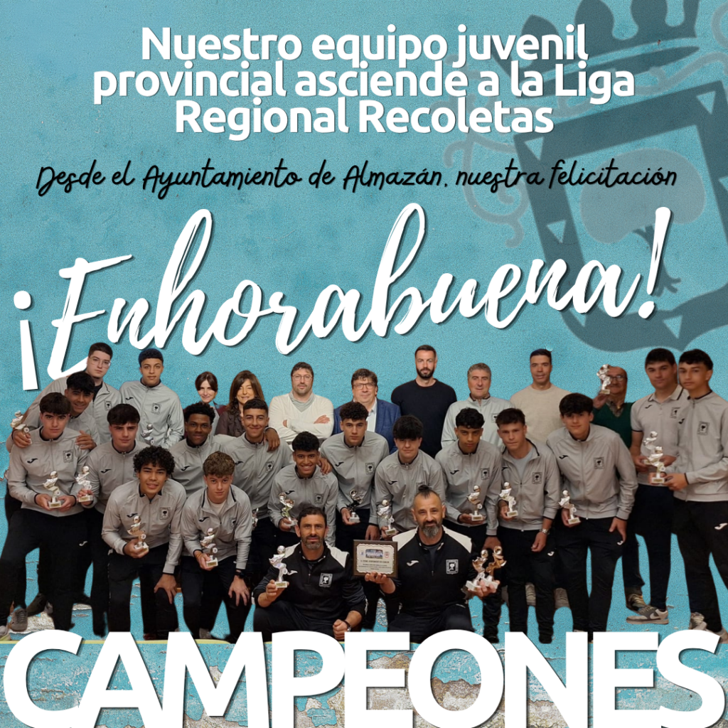 Enhorabuena al equipo juvenil de la SD Almazán.