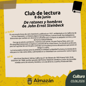 Club de lectura mes de junio