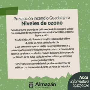 Precaución niveles de ozono