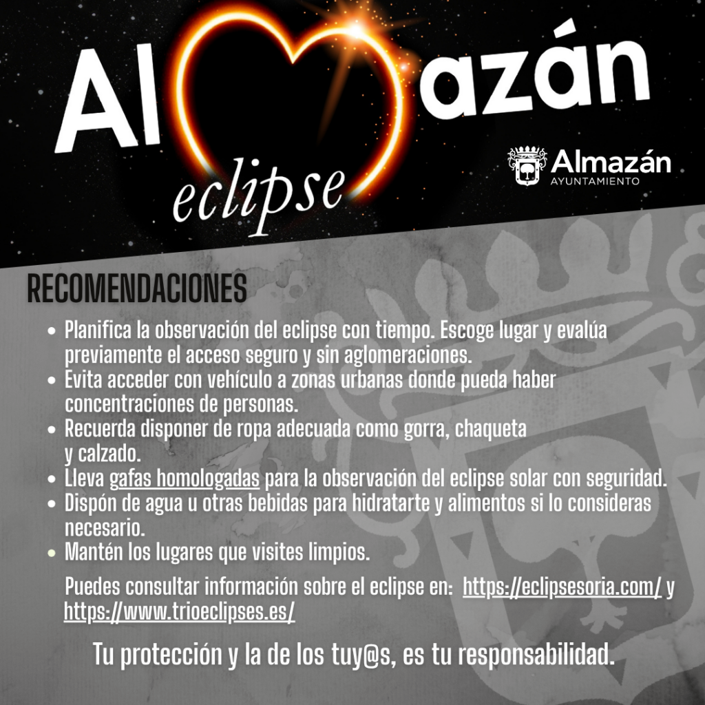 Recomendaciones para observar el eclipse solar del día 12/08.