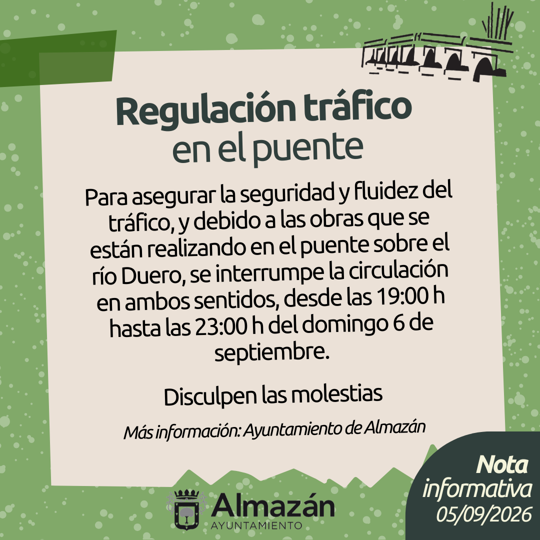 Regulación tráfico en el puente.